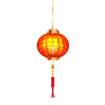Chinese lantern design element vector art
