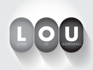 Poster - lou letters of undertaking - assurance by one party to another party that they will fulfil the oblig