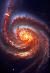 Wall Mural - illustration of a celestial galaxy, a space cosmic background of supernova nebula and stars, a glowi