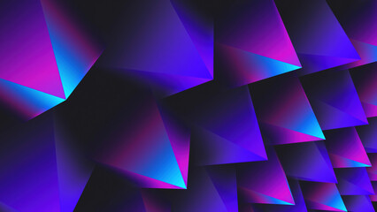 Wall Mural - 3D Rendering geometric Triangle rotate background.Dynamic shapes composition. 3d Polygons.