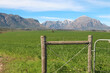 View of snow capped mountains near Tulbach, Ceres in the Western Cape South Africa 