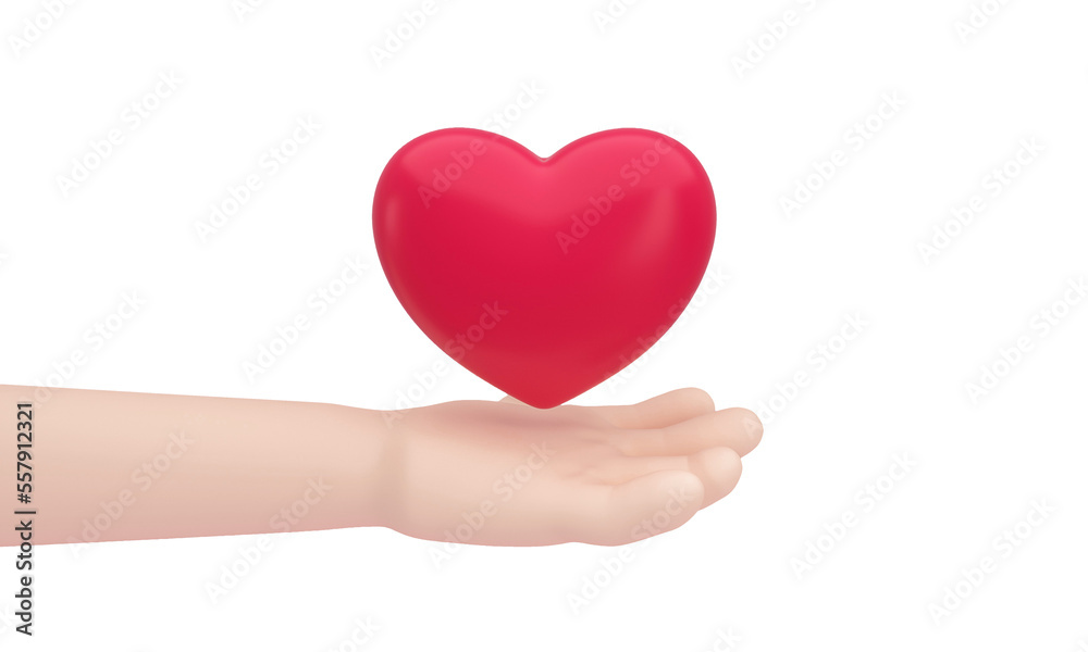 A heart on hand on transparent background for Happy Mother's or ...