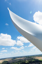 Close Up Of The Blade Of A Wind Turbine