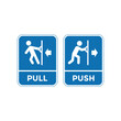 © hafid - push and pull sign template vector, door sign