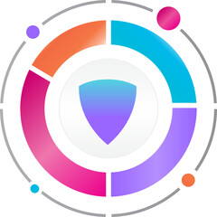 Aufkleber - security shield gradient icon
