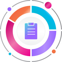 Poster - task clipboard gradient icon
