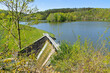 Aumatalsperre im Vogtland mit Staumauer im Frühling - the Auma dam in the Vogtland with dam wall in spring