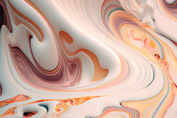 Fototapete - Marble texture with wavy lines in pastel shades. Elegant background. Gen Art	