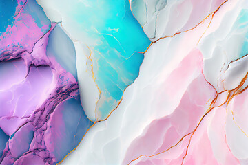Fototapete - Marble texture with wavy lines in pastel shades. Elegant background. Gen Art	
