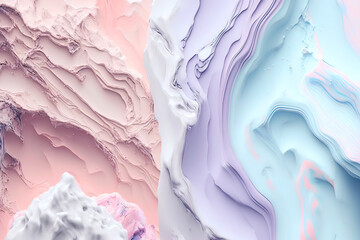 Fototapete - Marble texture with wavy lines in pastel shades. Elegant background. Gen Art