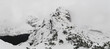 Panoram w Tarach Polskich w zimie z duża ilością śniegu. Widok u podnóża Kościelca z  Czarnym Stawem Gąsiennicowym i Doliną Gąsiennicową