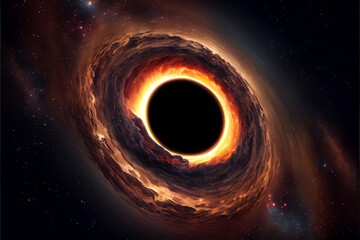 black hole galaxy illustration. generative ai