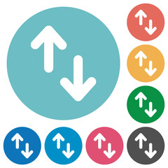 Sticker - Data transfer solid flat round icons