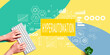 © Tierney - Hyperautomation theme with person using a computer keyboard