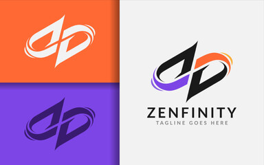 Poster - A bold and stylish logo concept featuring the initial letter Z formed with an infinity shape