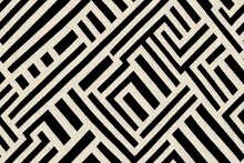 Pattern Plaid Uses Shades Of Black And White. Generative AI