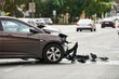 © Kadmy - car crash accident. collision in city street