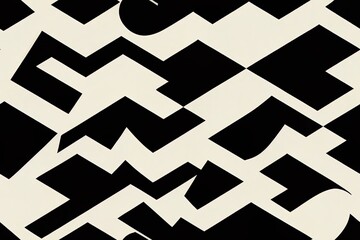 Wall Mural - Continuous geometry design. The texture is like a paintbrush. Zigzag. A grayish backdrop. Generative AI