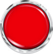 Big red button with a shiny metallic edge