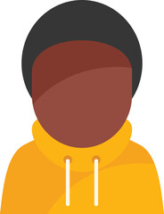 Wall Mural - Street african boy icon flat vector. Person suit. Adult work isolated