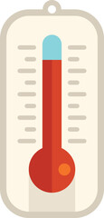 Sticker - Warming temperature icon flat vector. Global climate. Weather disaster isolated