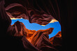 © DEN - blue sky of antelope canyon forms a sea horse