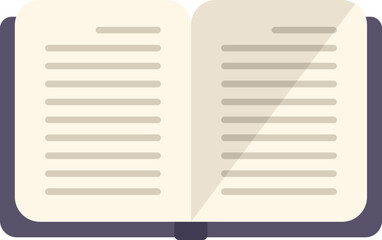 Poster - open notebook icon flat vector. pen write. hand text isolated