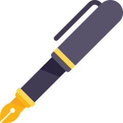 Poster - ink pen icon flat vector. text write. hand pencil isolated