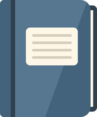 Poster - notebook folder icon flat vector. write paper. text message isolated