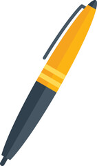 Poster - office pen icon flat vector. paper text. notepad pencil isolated