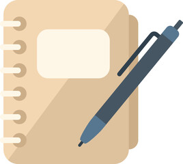 Poster - journal icon flat vector. letter text. message notepad isolated