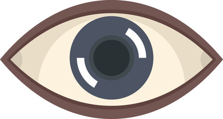 Poster - Eyeball icon flat vector. View eye. Look vision isolated