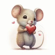 Cute Rat Valentine Heart Free Stock Photo - Public Domain Pictures