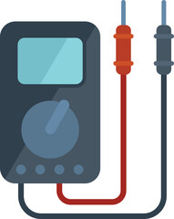 Poster - multimeter icon flat vector. voltage equipment. electrical test isolated