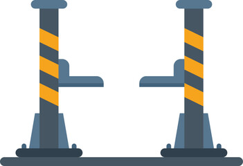 Poster - Oil car lift icon flat vector. Auto garage. Mechanic vehicle isolated