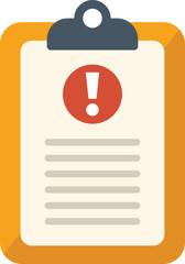 Poster - Idea clipboard icon flat vector. Creative bulb. Think mind isolated