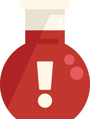 Poster - Flask idea icon flat vector. Creative solution. Think startup isolated