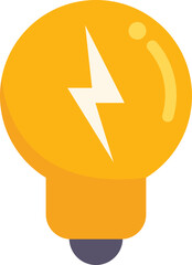 Poster - Genius idea icon flat vector. Business solution. Mind energy isolated