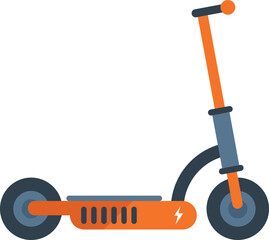 Wall Mural - Scooter icon flat vector. Kick transport. Electric bike isolated