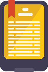 Poster - ebook icon flat vector. digital book. library education isolated