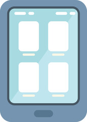 Poster - Ebook icon flat vector. Digital education. Book online isolated