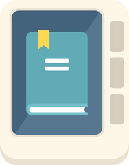 Poster - ebook knowledge icon flat vector. digital book. online tablet isolated