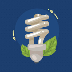 Poster - ecology bulb with leafs