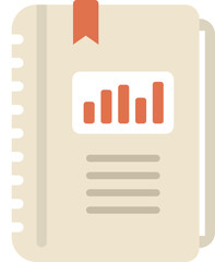 Poster - Report icon flat vector. Business document. Paper chart isolated