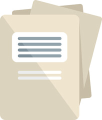 Poster - business report icon flat vector. document paper. data file isolated