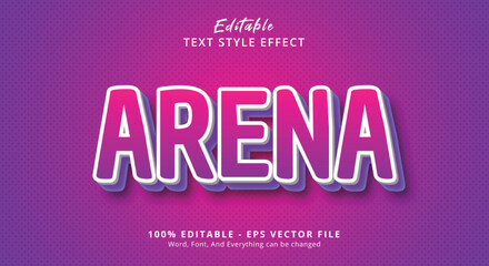 Poster - Editable text effect, Arena text on Velvet color layered style effect