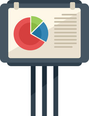 Poster - Banner information icon flat vector. Paper chart. File market isolated