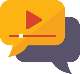 Poster - social media chat icon flat vector. online internet. email service isolated