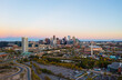 Aerial View of Denver, Colorado at Sunset