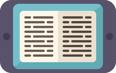 Poster - ebook icon flat vector. web people. online training isolated